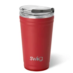 Swig Life Tumblers New Sizes!|Solids^Crimson 24oz Insulated Party Cup -