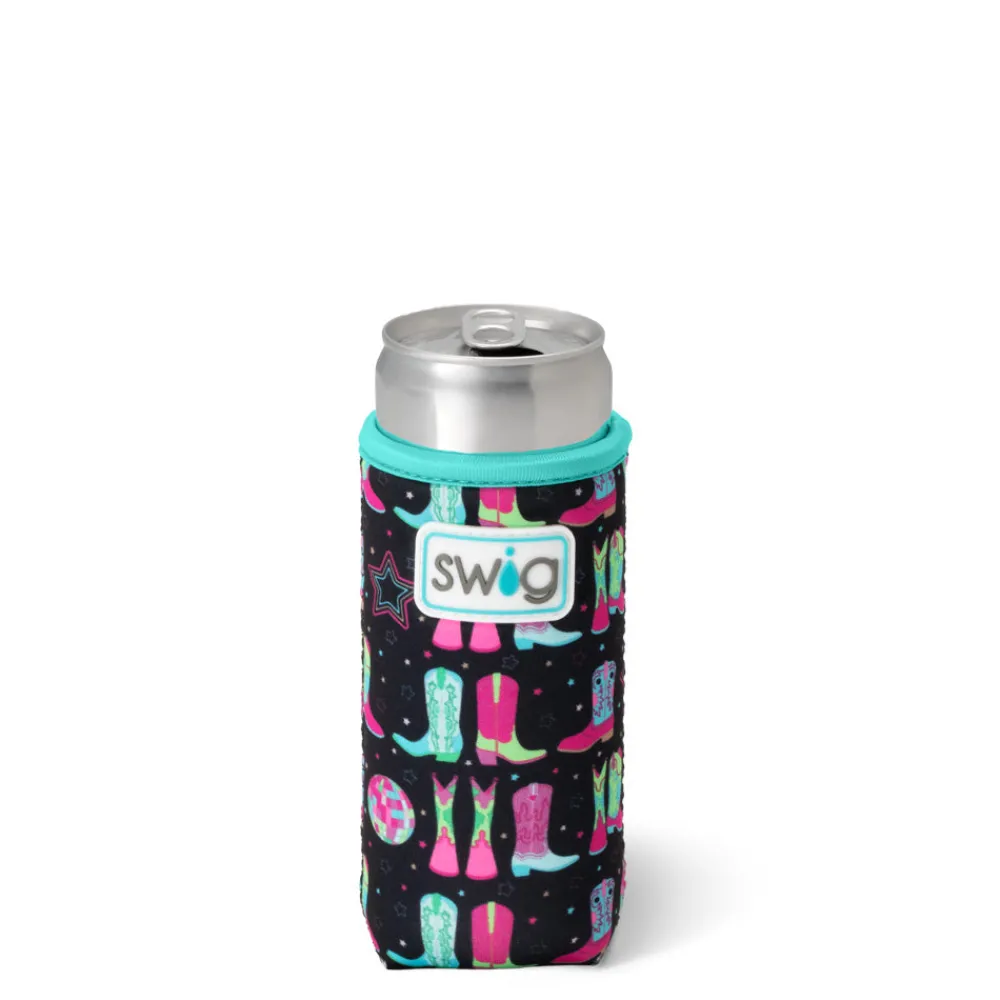 Swig Life Drink Coolies New Sizes!|Disco Cowgirl^Disco Cowgirl 12oz Slim Can Coolie -