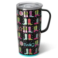 Swig Life Travel Mugs|Disco Cowgirl^Disco Cowgirl 22oz Travel Mug with handle -