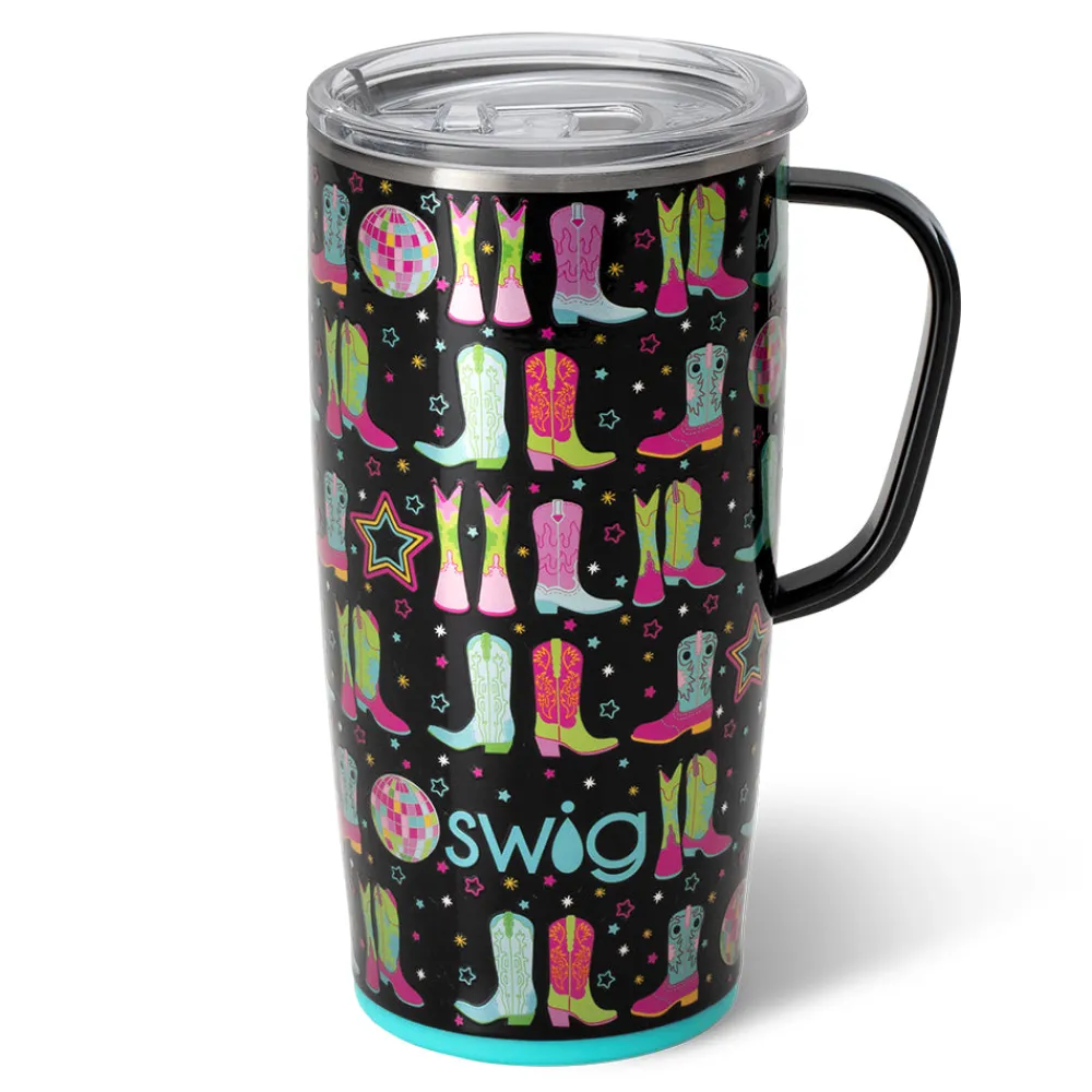 Swig Life Travel Mugs|Disco Cowgirl^Disco Cowgirl 22oz Travel Mug with handle -