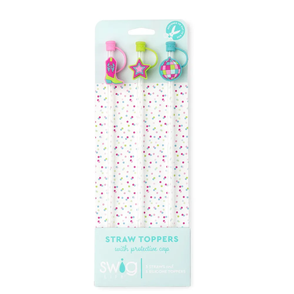 Swig Life Lids, Straws + More|Disco Cowgirl^Disco Cowgirl Straw Topper Set -