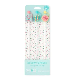Swig Life Lids, Straws + More|Errbody At The Beach^Errbody At The Beach Straw Topper Set