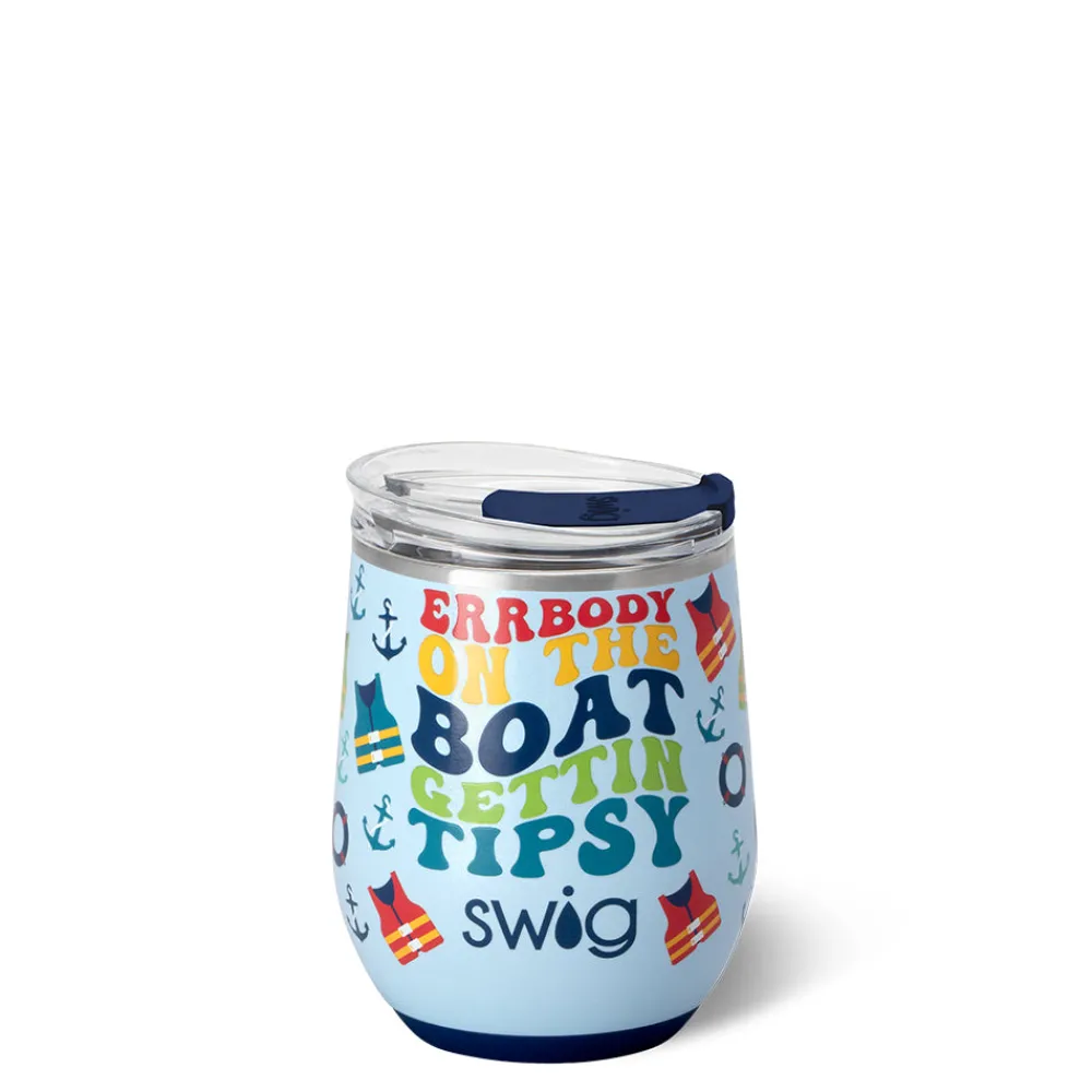 Swig Life Wine + Cocktails|Errbody On The Boat^Errbody On The Boat Stemless Wine 12oz