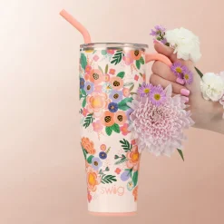 Swig Life Tumblers New Sizes!|Travel Mugs^Full Bloom 40oz Mega Mug with Handle -