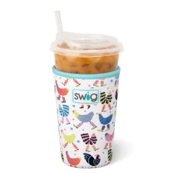 Swig Life Drink Coolies New Sizes!|Funky Chicken^Funky Chicken Medium Iced Cup Coolie