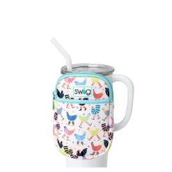 Swig Life Travel Mugs|Drinking Buddies^Funky Chicken Mega Mug Pouch
