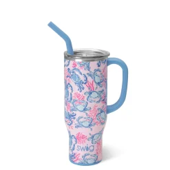 Swig Life Tumblers New Sizes!|Travel Mugs^Get Crackin' 30oz Blue Crab Mega Mug -