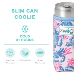 Swig Life Drink Coolies New Sizes!|Get Crackin'^Get Crackin' 12oz Neoprene Slim Can Coolie -