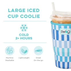 Swig Life Drink Coolies New Sizes!|Glacier Stripe^Glacier Stripe Large Iced Cup Coolie