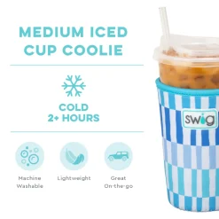 Swig Life Drink Coolies New Sizes!|Glacier Stripe^Glacier Stripe Medium Iced Cup Coolie