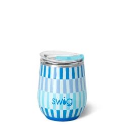 Swig Life Wine + Cocktails|Glacier Stripe^Glacier Stripe Stemless Wine 12oz