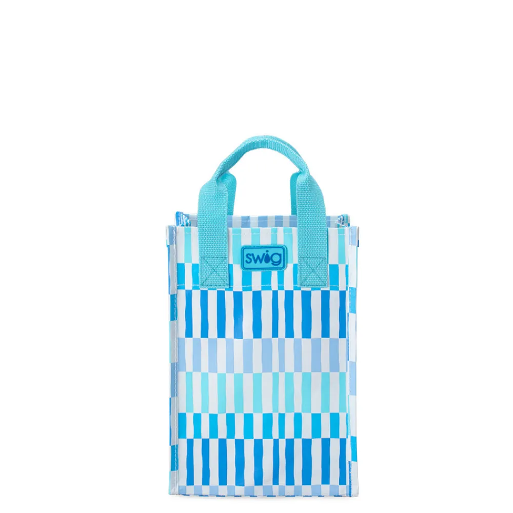 Swig Life Reusable Gift Bags|Glacier Stripe^Glacier Stripe Tall Reusable Gift Bag
