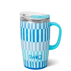 Swig Life Travel Mugs|Glacier Stripe^Glacier Stripe Travel Mug 18oz