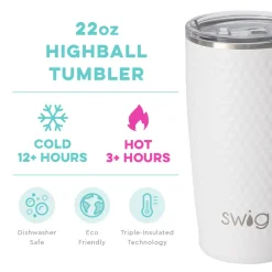 Swig Life Tumblers New Sizes!|Golf Ball^Golf Ball 22oz Highball Tumbler -