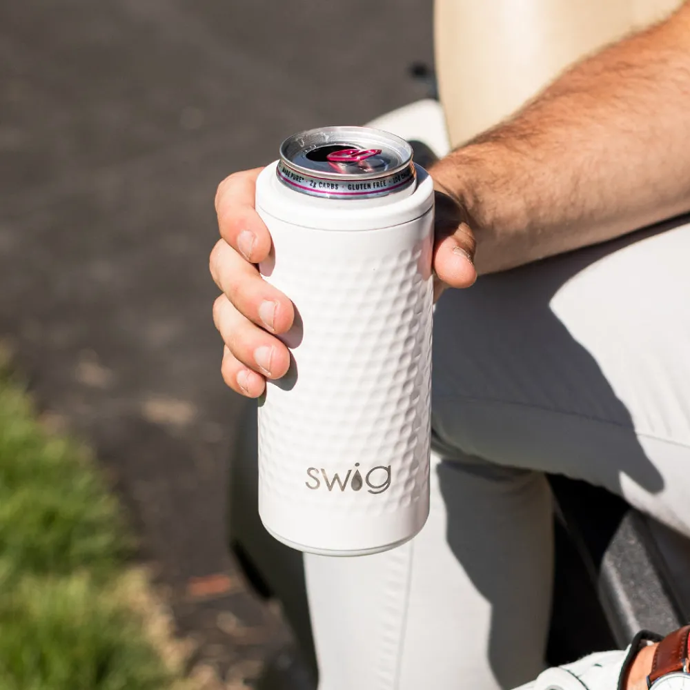 Swig Life Wine + Cocktails|Golf Ball^Golf Ball 12oz Skinny Can Cooler -