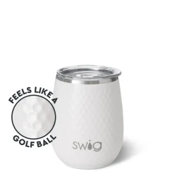 Swig Life Wine + Cocktails|Golf Ball^Golf Ball 14oz Stemless Wine Cup -