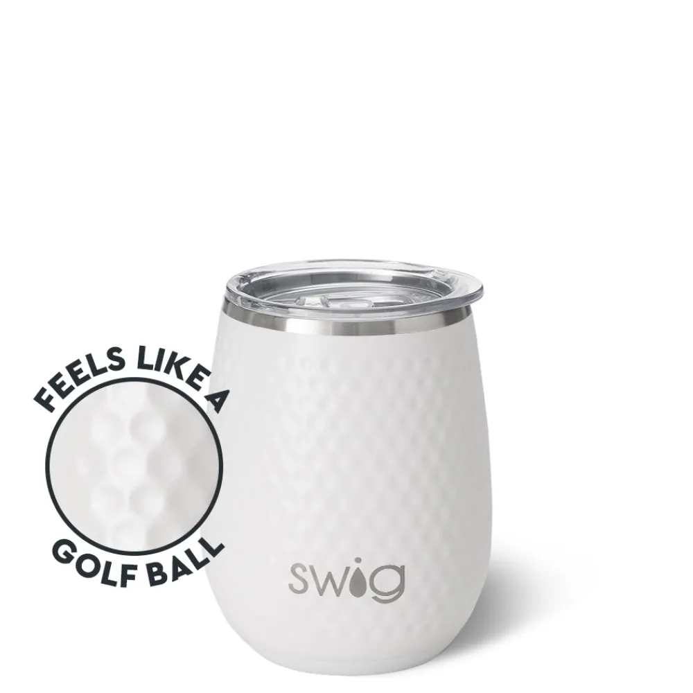 Swig Life Wine + Cocktails|Golf Ball^Golf Ball 14oz Stemless Wine Cup -