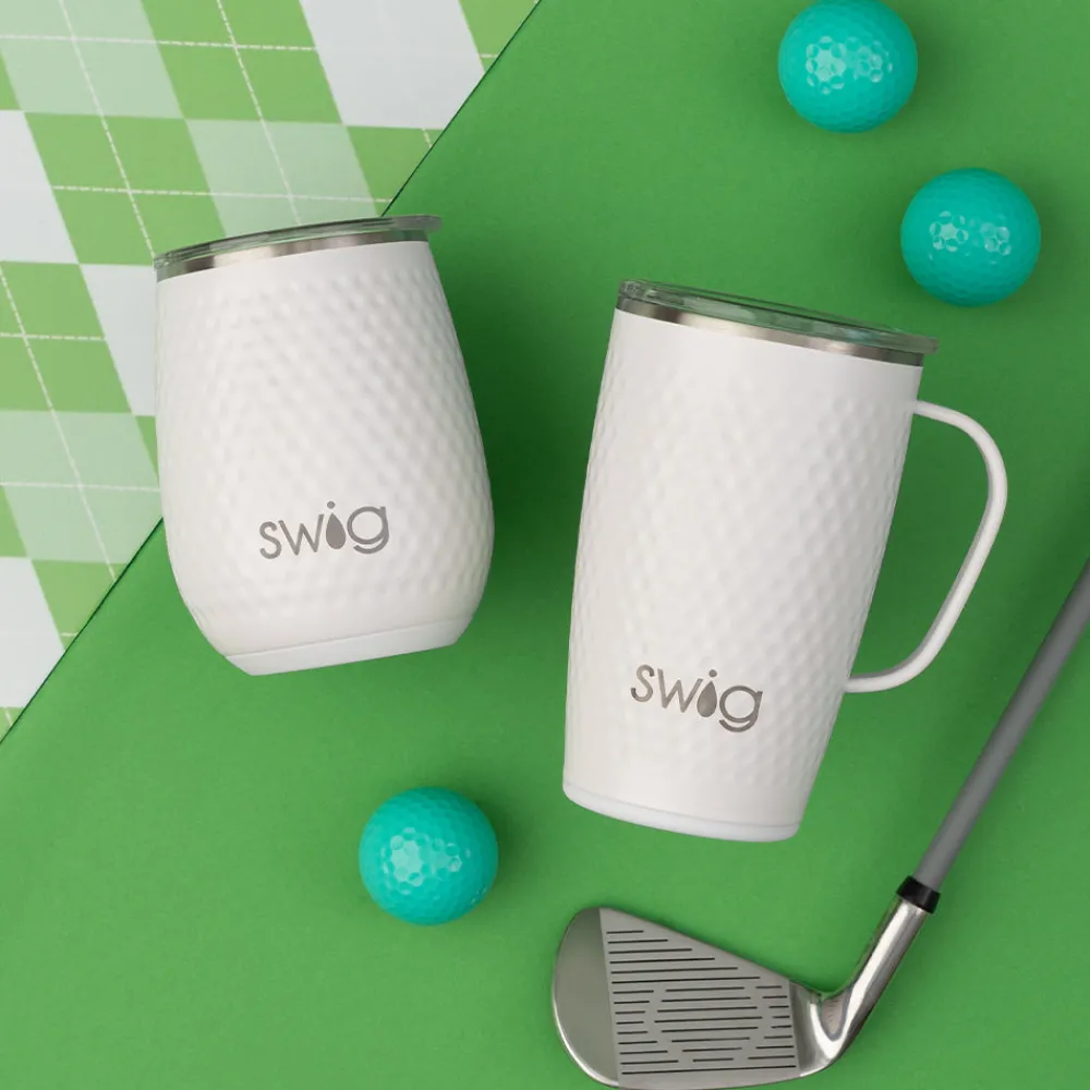 Swig Life Travel Mugs|Golf Ball^Golf Ball 18oz Travel Mug w/ Handle -