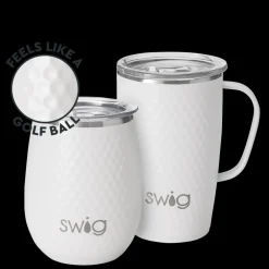 Swig Life Golf Ball^Golf Partee AM+PM Insulated Wine Cup + Travel Mug Set -