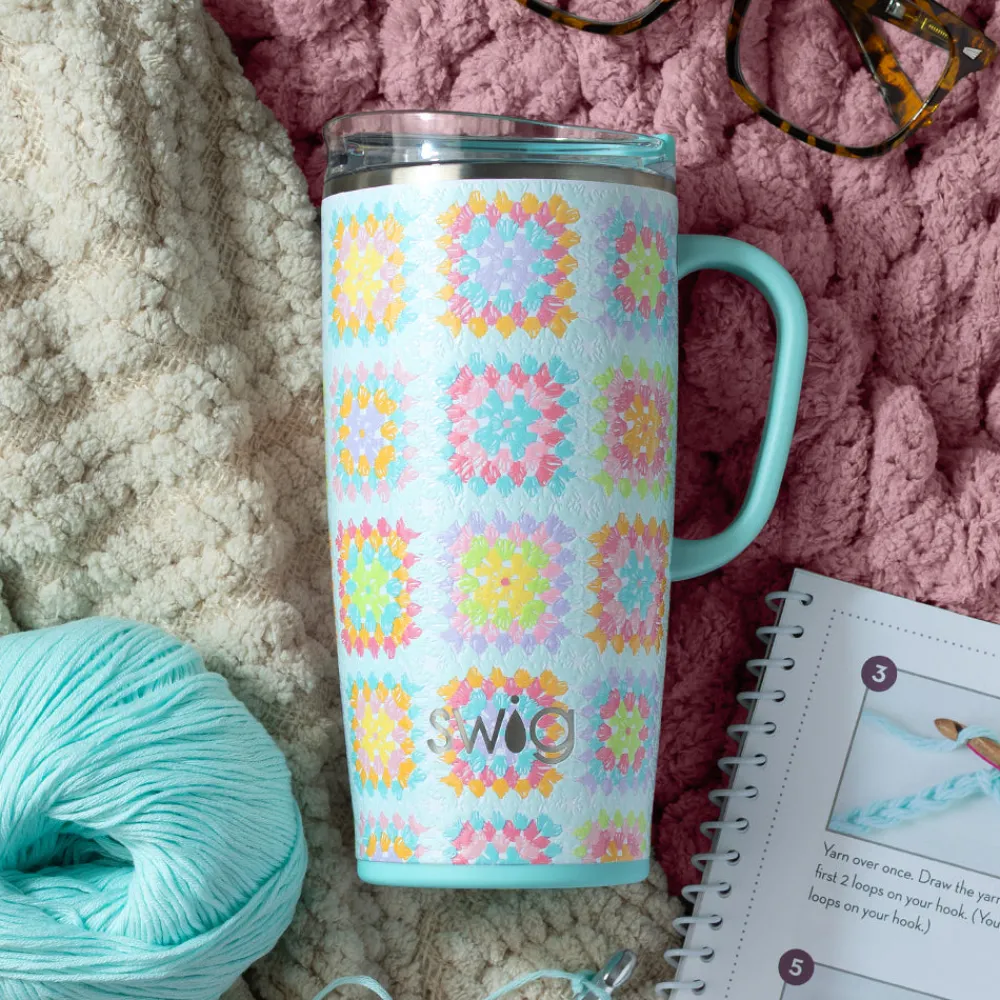 Swig Life Travel Mugs|Granny Squares Best Seller!^Granny Squares Travel Mug 22oz