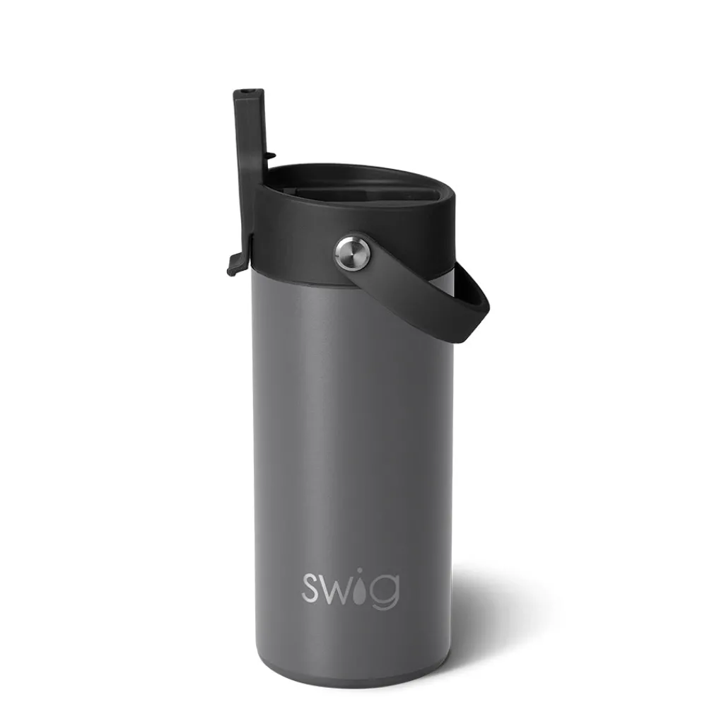 Swig Life Tumblers New Sizes!|Water Bottles^Grey Flip + Sip Slim Tumbler 12oz