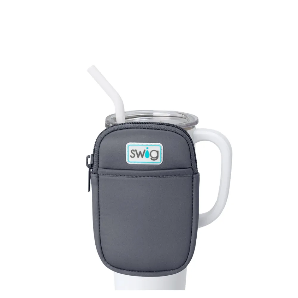 Swig Life Travel Mugs|Drinking Buddies^Grey Mega Mug Pouch