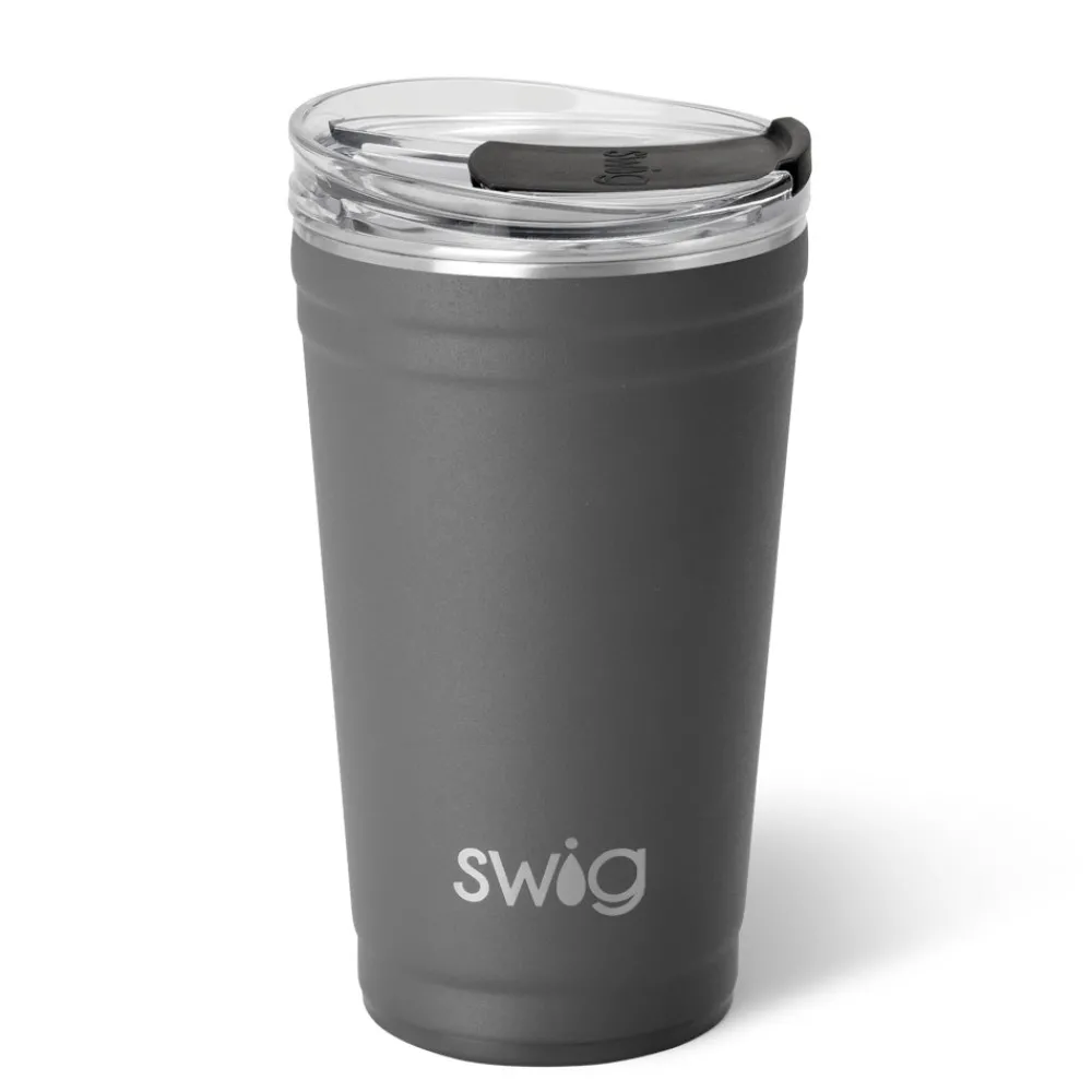 Swig Life Tumblers New Sizes!|Solids^Grey 24oz Insulated Party Cup -