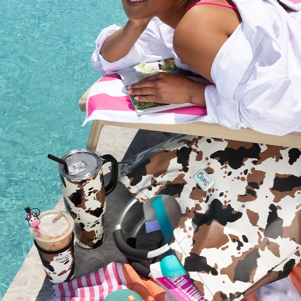 Swig Life Tote Bags New Sizes!|Hayride^Hayride Cow Print Loopi Tote Bag -