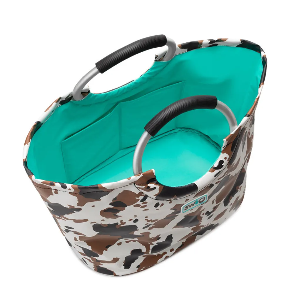Swig Life Tote Bags New Sizes!|Hayride^Hayride Cow Print Loopi Tote Bag -