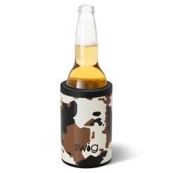 Swig Life Wine + Cocktails|Hayride^Hayride Cow Print 12oz Insulated Can + Bottle Cooler -