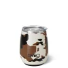 Swig Life Wine + Cocktails|Hayride^Hayride Cow Print 14oz Insulated Stemless Wine Cup -