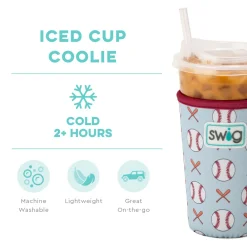Swig Life Drink Coolies New Sizes!|Home Run^Home Run Medium Iced Cup Coolie