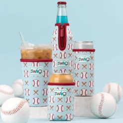 Swig Life Drink Coolies New Sizes!|Home Run^Home Run Medium Iced Cup Coolie