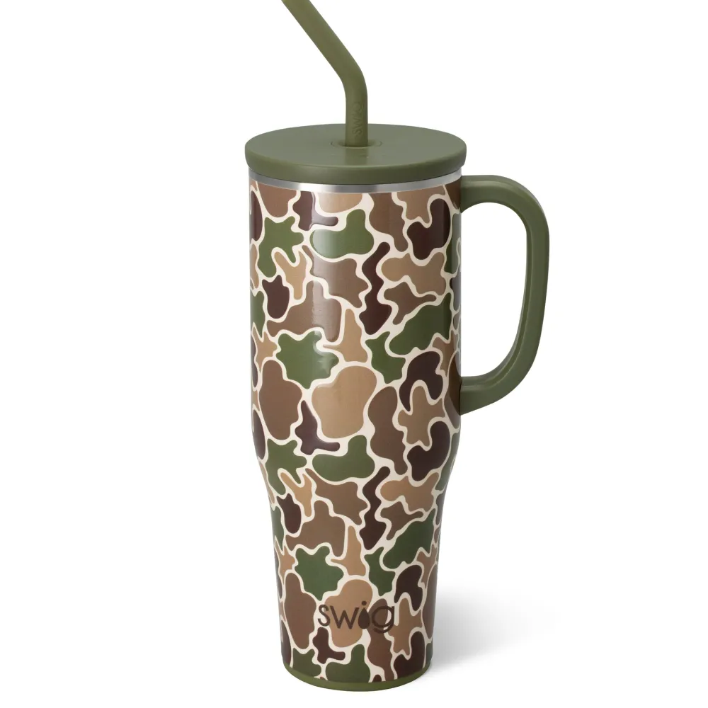 Swig Life Tumblers New Sizes!|Travel Mugs^Hunting Camo Mega Mug 40oz