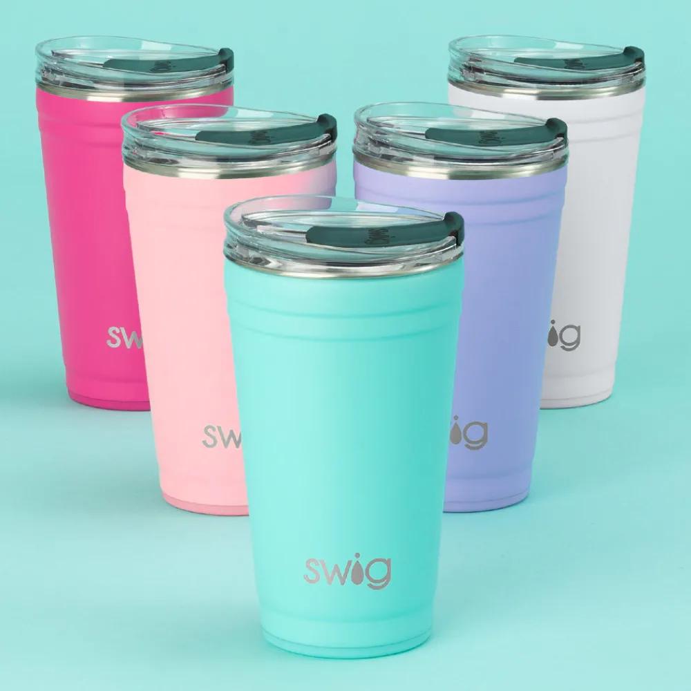 Swig Life Tumblers New Sizes!|Solids^Hydrangea 24oz Insulated Party Cup -
