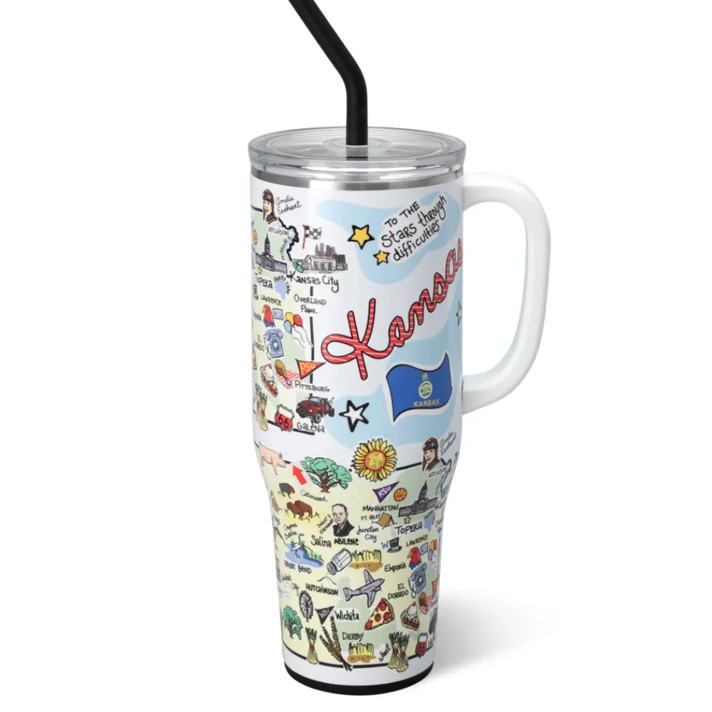 Swig Life Tumblers New Sizes!|Travel Mugs^Kansas Mega Mug 40oz