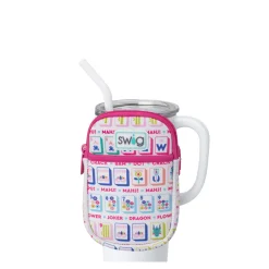 Swig Life Travel Mugs|Drinking Buddies^Mahjong Mega Mug Pouch