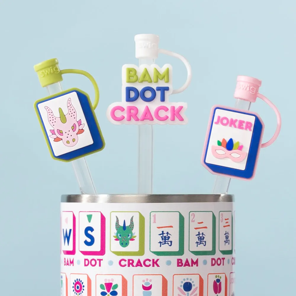 Swig Life Lids, Straws + More|Mahjong Best Seller!^Mahjong Straw Topper Set
