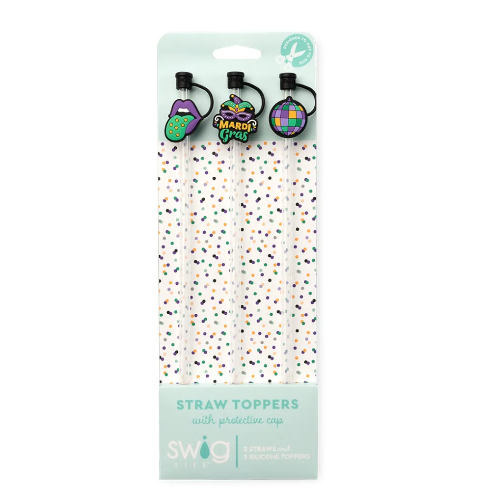 Swig Life Lids, Straws + More|Hey Mister!^Mardi Gras Party Straw Topper Set