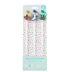 Swig Life Lids, Straws + More|Hey Mister!^Mardi Gras Straw Topper Set -