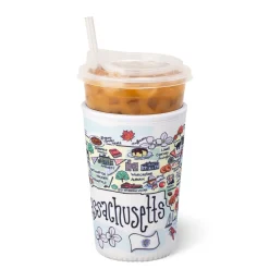 Swig Life Drink Coolies New Sizes!^Massachusetts Medium Iced Cup Coolie