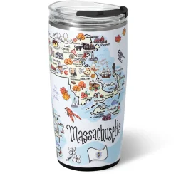Swig Life Tumblers New Sizes!^Massachusetts Tumbler 22oz