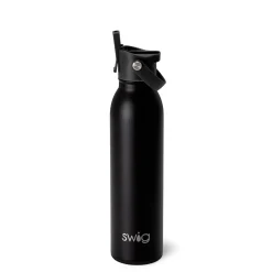 Swig Life Water Bottles|Solids^Matte Black 20oz Flip + Sip Water Bottle -