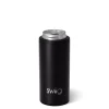 Swig Life Wine + Cocktails|Solids^Matte Black 12oz Insulated Skinny Can Cooler -