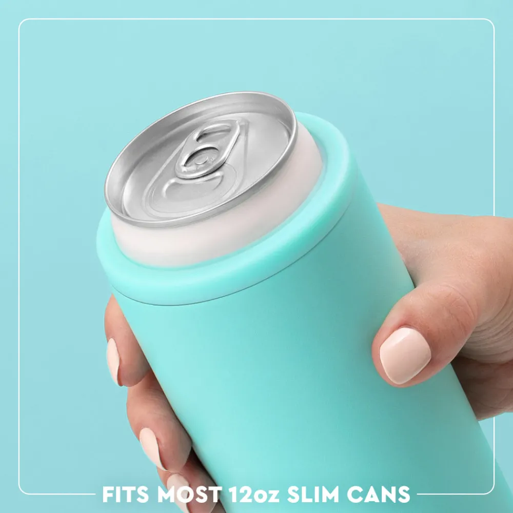 Swig Life Wine + Cocktails|Solids^Matte Black 12oz Insulated Skinny Can Cooler -