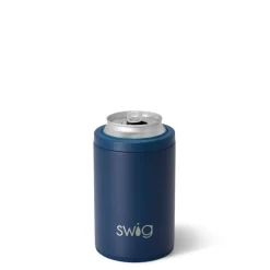Swig Life Wine + Cocktails|Solids^Matte Navy 12oz Insulated Can + Bottle Cooler -