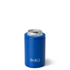 Swig Life Wine + Cocktails|Solids^Matte Royal Blue 12oz Insulated Can + Bottle Cooler -