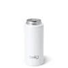 Swig Life Wine + Cocktails|Solids^Matte White 12oz Insulated Skinny Can Cooler -