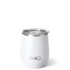 Swig Life Wine + Cocktails|Solids^Matte White Stemless Wine Cup (12oz) -