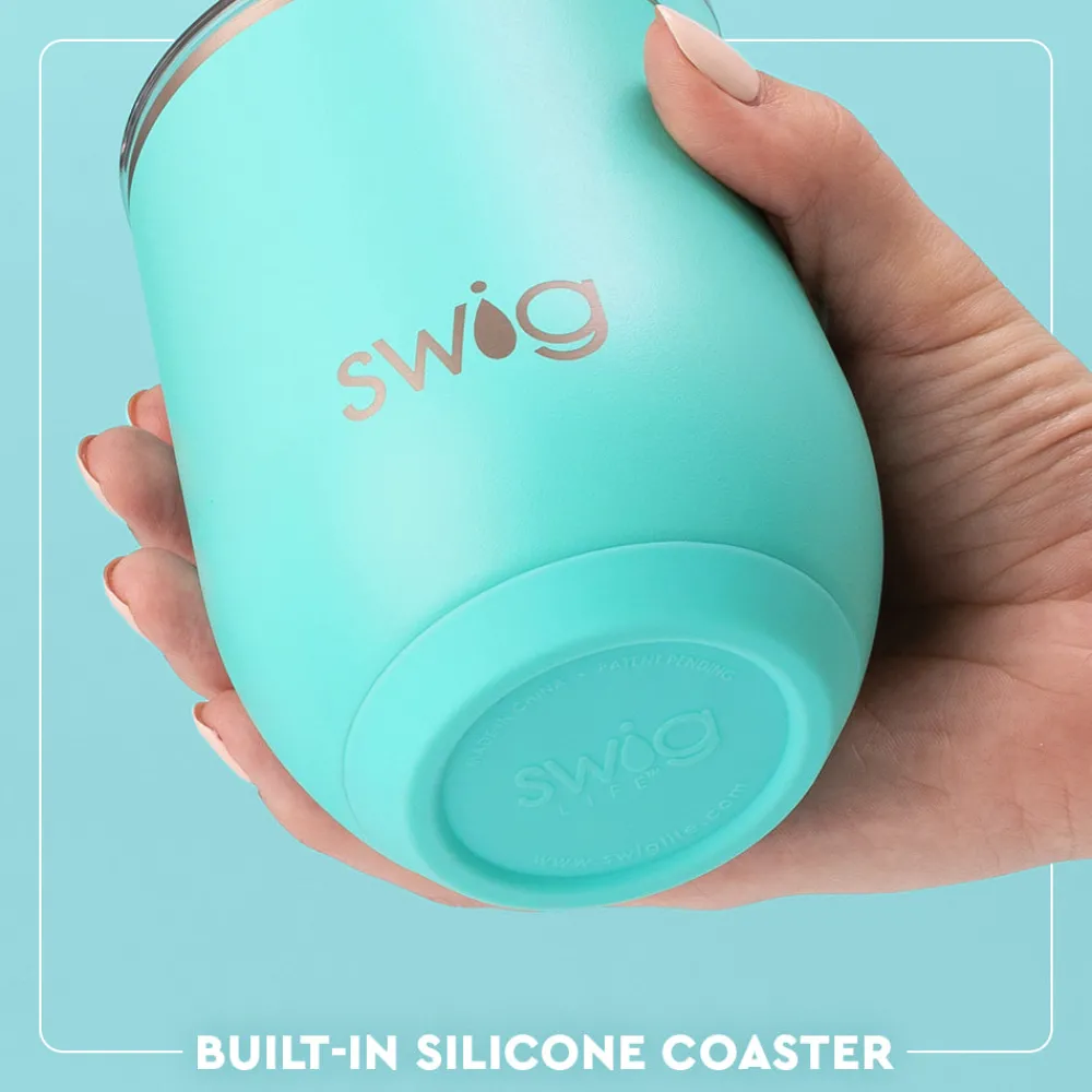 Swig Life Wine + Cocktails|Solids^Matte White Stemless Wine Cup (12oz) -